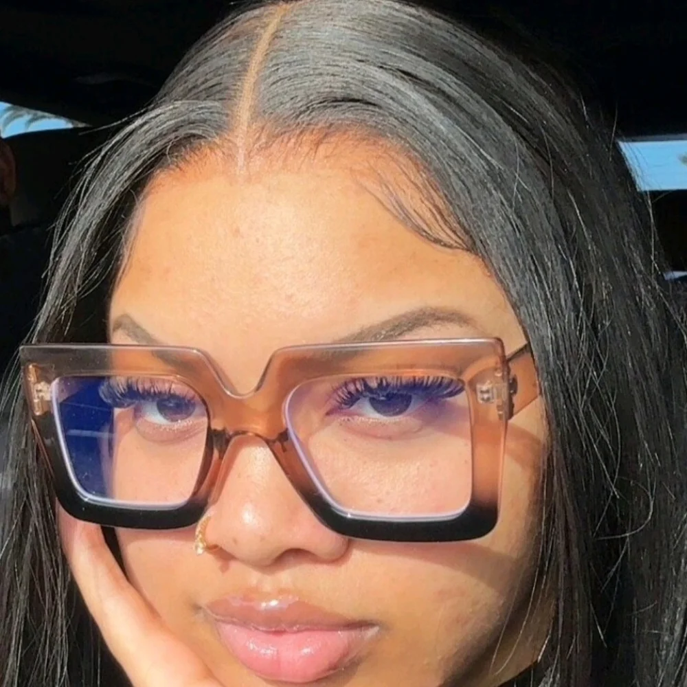 NEW Black and Brown Oversized Fashion Glasses